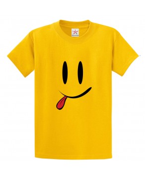 Tounge Out Funny Face Classic Unisex Kids and Adults T-Shirt